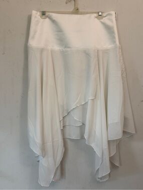 NWT Peppermayo White Asymmetrical Layered Handkerchief Midi Skirt XS